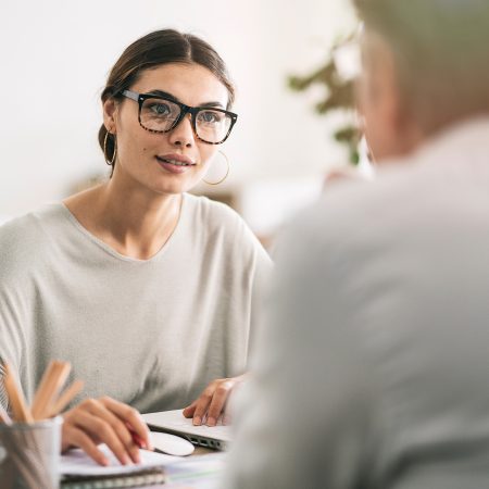 Business people discussion advisor concept